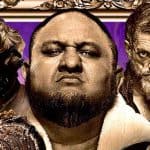 a promo for AEW Dynasty 2024 featuring Samoa Joe, Adam Copeland, and Toni Storm