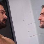 Drew McIntyre and CM Punk facing off backstage