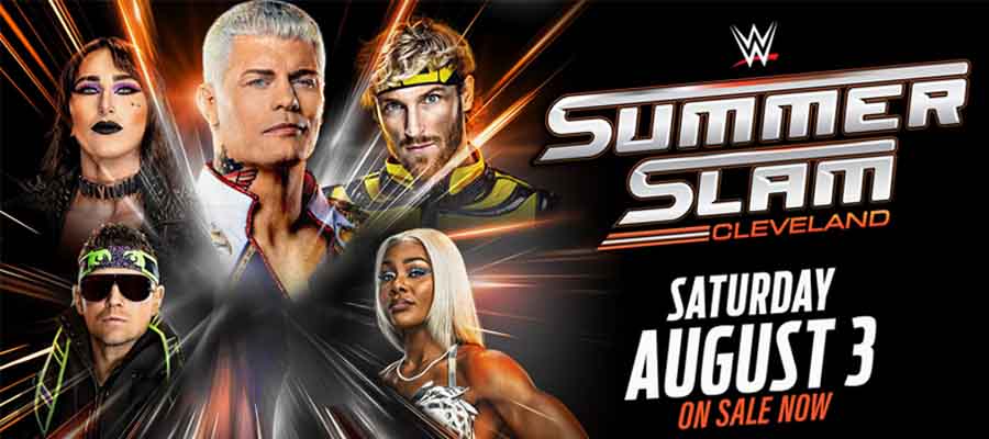 2024 WWE SummerSlam promo featuring Cody Rhodes, Logan Paul, Rhea Ripley, The Miz, and Jade Cargill